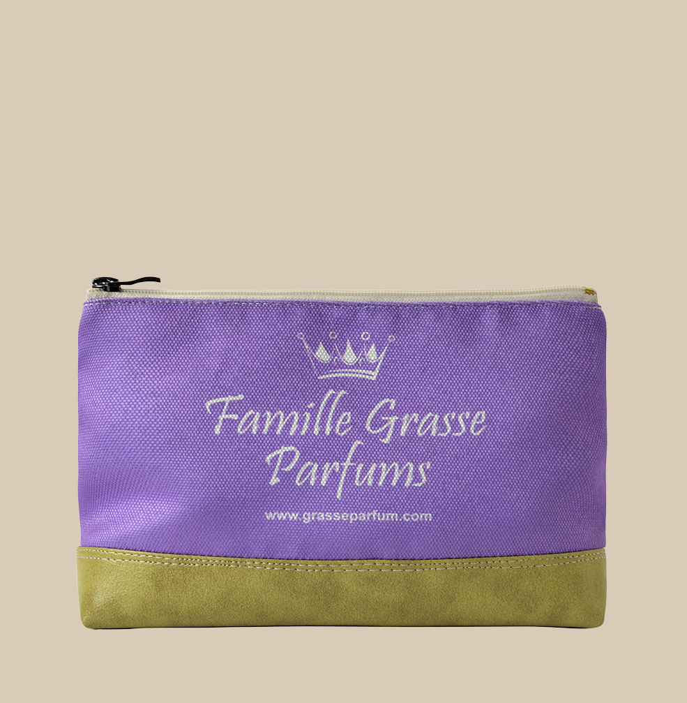 Iris floral makeup bag