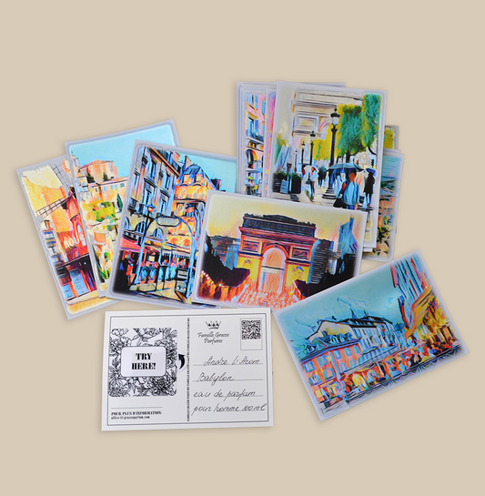 Illustrated scented cards — Set of 5